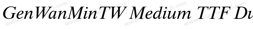 GenWanMinTW Medium TTF Dutch801BT S字体转换